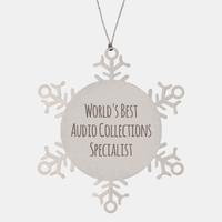 Load image into Gallery viewer, Audio Collections Specialist Ornament Christmas Gift Stainless Steel Snowflake Ornament – front view
