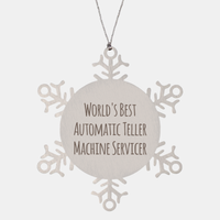 Load image into Gallery viewer, Automatic Teller Machine Servicer Ornament Christmas Gift Stainless Steel Snowflake Ornament – front view
