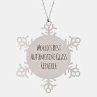 Load image into Gallery viewer, Automotive Glass Repairer Ornament Christmas Gift Stainless Steel Snowflake Ornament – front view

