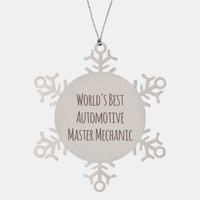 Load image into Gallery viewer, Automotive Master Mechanic Ornament Christmas Gift Stainless Steel Snowflake Ornament – front view
