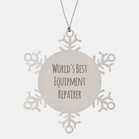 Load image into Gallery viewer, Equipment Repairer Ornament Christmas Gift Stainless Steel Snowflake Ornament – front view
