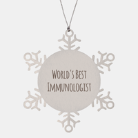 Load image into Gallery viewer, Immunologist Ornament Christmas Gift Stainless Steel Snowflake Ornament – front view
