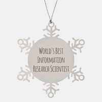 Load image into Gallery viewer, Information Research Scientist Ornament Christmas Gift Stainless Steel Snowflake Ornament – front view
