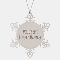 Load image into Gallery viewer, Benefits Manager Ornament Christmas Gift Stainless Steel Snowflake Ornament – front view
