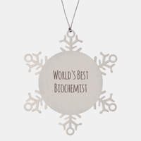 Load image into Gallery viewer, Biochemist Ornament Christmas Gift Stainless Steel Snowflake Ornament – front view
