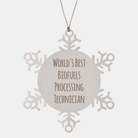 Load image into Gallery viewer, Biofuels Processing Technician Ornament Christmas Gift Stainless Steel Snowflake Ornament – front view
