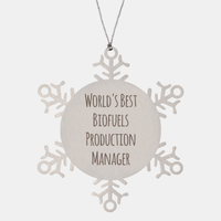 Load image into Gallery viewer, Biofuels Production Manager Ornament Christmas Gift Stainless Steel Snowflake Ornament – front view
