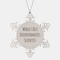 Load image into Gallery viewer, Bioinformatics Scientist Ornament Christmas Gift Stainless Steel Snowflake Ornament – front view
