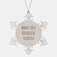 Load image into Gallery viewer, Biological Scientist Ornament Christmas Gift Stainless Steel Snowflake Ornament – front view
