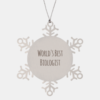 Load image into Gallery viewer, Biologist Ornament Christmas Gift Stainless Steel Snowflake Ornament – front view
