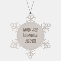 Load image into Gallery viewer, Biomedical Engineer Ornament Christmas Gift Stainless Steel Snowflake Ornament – front view
