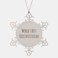 Load image into Gallery viewer, Biostatistician Ornament Christmas Gift Stainless Steel Snowflake Ornament – front view
