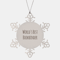 Load image into Gallery viewer, Bookbinder Ornament Christmas Gift Stainless Steel Snowflake Ornament – front view
