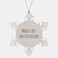 Load image into Gallery viewer, Brattice Builder Ornament Christmas Gift Stainless Steel Snowflake Ornament – front view
