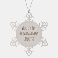 Load image into Gallery viewer, Broadcast News Analyst Ornament Christmas Gift Stainless Steel Snowflake Ornament – front view
