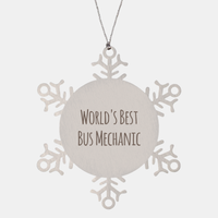 Load image into Gallery viewer, Bus Mechanic Ornament Christmas Gift Stainless Steel Snowflake Ornament – front view
