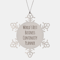 Load image into Gallery viewer, Business Continuity Planner Ornament Christmas Gift Stainless Steel Snowflake Ornament – front view
