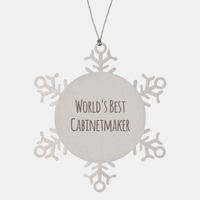 Load image into Gallery viewer, Cabinetmaker Ornament Christmas Gift Stainless Steel Snowflake Ornament – front view

