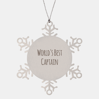 Load image into Gallery viewer, Captain Ornament Christmas Gift Stainless Steel Snowflake Ornament – front view
