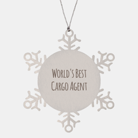 Load image into Gallery viewer, Cargo Agent Ornament Christmas Gift Stainless Steel Snowflake Ornament – front view
