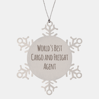 Load image into Gallery viewer, Cargo and Freight Agent Ornament Christmas Gift Stainless Steel Snowflake Ornament – front view
