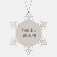 Load image into Gallery viewer, Cartographer Ornament Christmas Gift Stainless Steel Snowflake Ornament – front view
