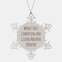Load image into Gallery viewer, Cementing and Gluing Machine Operator Ornament Christmas Gift Stainless Steel Snowflake Ornament – front view
