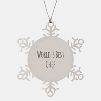 Load image into Gallery viewer, Chef Ornament Christmas Gift Stainless Steel Snowflake Ornament – front view
