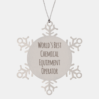 Load image into Gallery viewer, Chemical Equipment Operator Ornament Christmas Gift Stainless Steel Snowflake Ornament – front view
