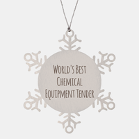 Load image into Gallery viewer, Chemical Equipment Tender Ornament Christmas Gift Stainless Steel Snowflake Ornament – front view
