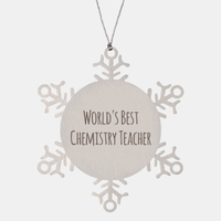 Load image into Gallery viewer, Chemistry Teacher Ornament Christmas Gift Stainless Steel Snowflake Ornament – front view

