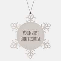 Load image into Gallery viewer, Chief Executive Ornament Christmas Gift Stainless Steel Snowflake Ornament – front view
