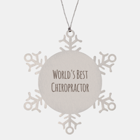 Load image into Gallery viewer, Chiropractor Ornament Christmas Gift Stainless Steel Snowflake Ornament – front view
