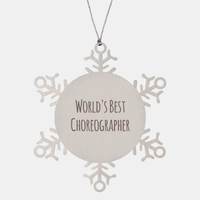 Load image into Gallery viewer, Choreographer Ornament Christmas Gift Stainless Steel Snowflake Ornament – front view
