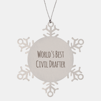 Load image into Gallery viewer, Civil Drafter Ornament Christmas Gift Stainless Steel Snowflake Ornament – front view
