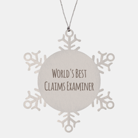 Load image into Gallery viewer, Claims Examiner Ornament Christmas Gift Stainless Steel Snowflake Ornament – front view
