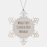 Load image into Gallery viewer, Clinical Data Manager Ornament Christmas Gift Stainless Steel Snowflake Ornament – front view
