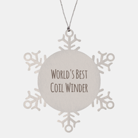 Load image into Gallery viewer, Coil Winder Ornament Christmas Gift Stainless Steel Snowflake Ornament – front view
