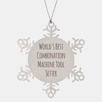Load image into Gallery viewer, Combination Machine Tool Setter Ornament Christmas Gift Stainless Steel Snowflake Ornament – front view

