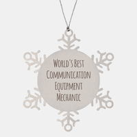 Load image into Gallery viewer, Communication Equipment Mechanic Ornament Christmas Gift Stainless Steel Snowflake Ornament – front view
