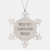 Load image into Gallery viewer, Compensation Manager Ornament Christmas Gift Stainless Steel Snowflake Ornament – front view
