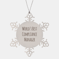 Load image into Gallery viewer, Compliance Manager Ornament Christmas Gift Stainless Steel Snowflake Ornament – front view
