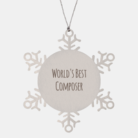 Load image into Gallery viewer, Composer Ornament Christmas Gift Stainless Steel Snowflake Ornament – front view
