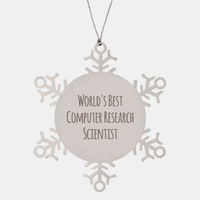 Load image into Gallery viewer, Computer Research Scientist Ornament Christmas Gift Stainless Steel Snowflake Ornament – front view
