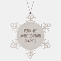 Load image into Gallery viewer, Computer Software Engineer Ornament Christmas Gift Stainless Steel Snowflake Ornament – front view
