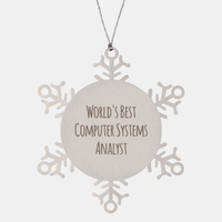 Load image into Gallery viewer, Computer Systems Analyst Ornament Christmas Gift Stainless Steel Snowflake Ornament – front view
