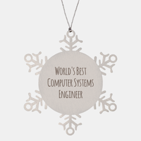 Load image into Gallery viewer, Computer Systems Engineer Ornament Christmas Gift Stainless Steel Snowflake Ornament – front view
