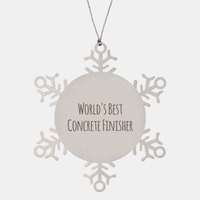 Load image into Gallery viewer, Concrete Finisher Ornament Christmas Gift Stainless Steel Snowflake Ornament – front view
