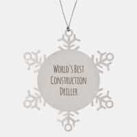 Load image into Gallery viewer, Construction Driller Ornament Christmas Gift Stainless Steel Snowflake Ornament – front view
