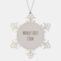 Load image into Gallery viewer, Cook Ornament Christmas Gift Stainless Steel Snowflake Ornament – front view
